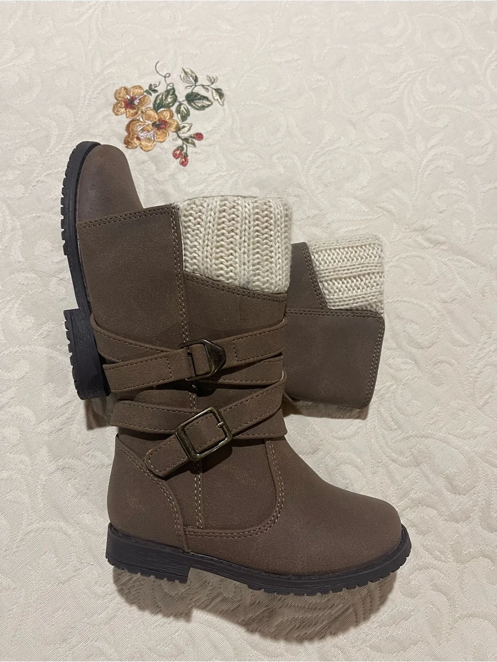 GIRL'S LIL LANEY RACHEL SHOES BOOTS SIZE 6 LIKE NEW - NUTMEG.